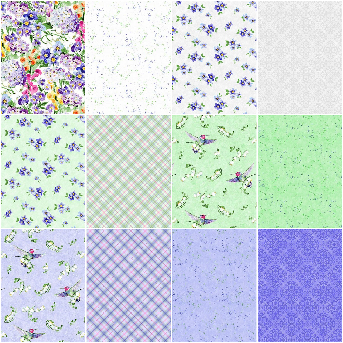 Wilmington Prints - 40 Karat Crystals - Floral Flutter ...
