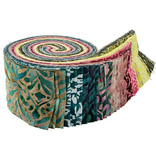 Riley Blake Expressions Batiks "Ornamental Floreale" - 40 Strip Rolie Polie