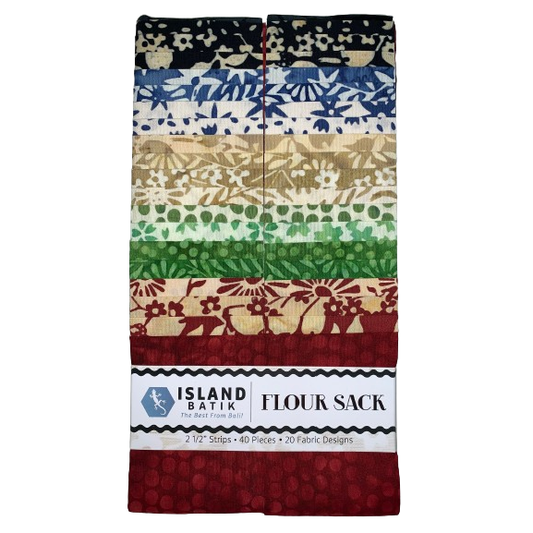 Island Batik - Flour Sack - 20 Fabrics, 40 Total Strips