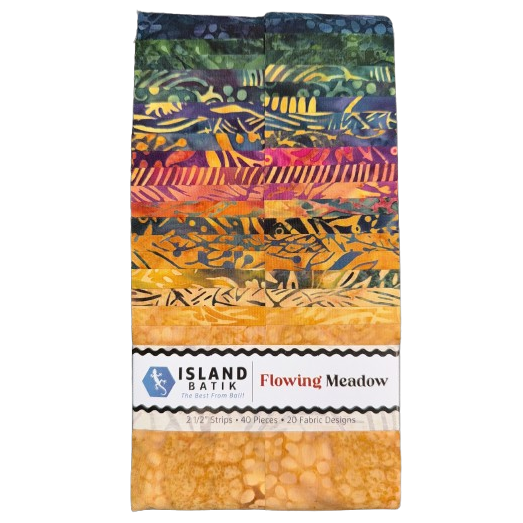 Island Batik - Flowing Meadow - 20 Fabrics, 40 Total Strips