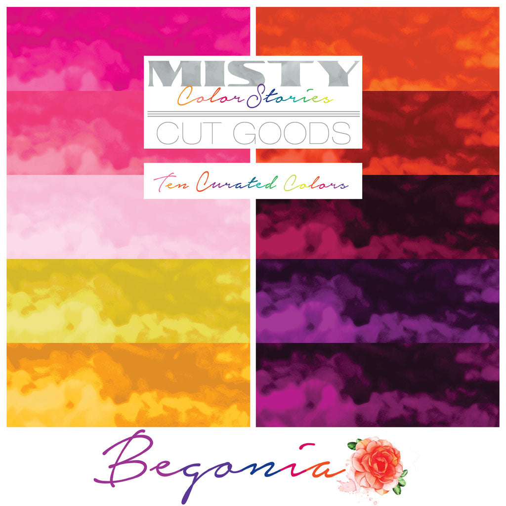 Clothworks - Misty Begonia - 40 Strip Roll