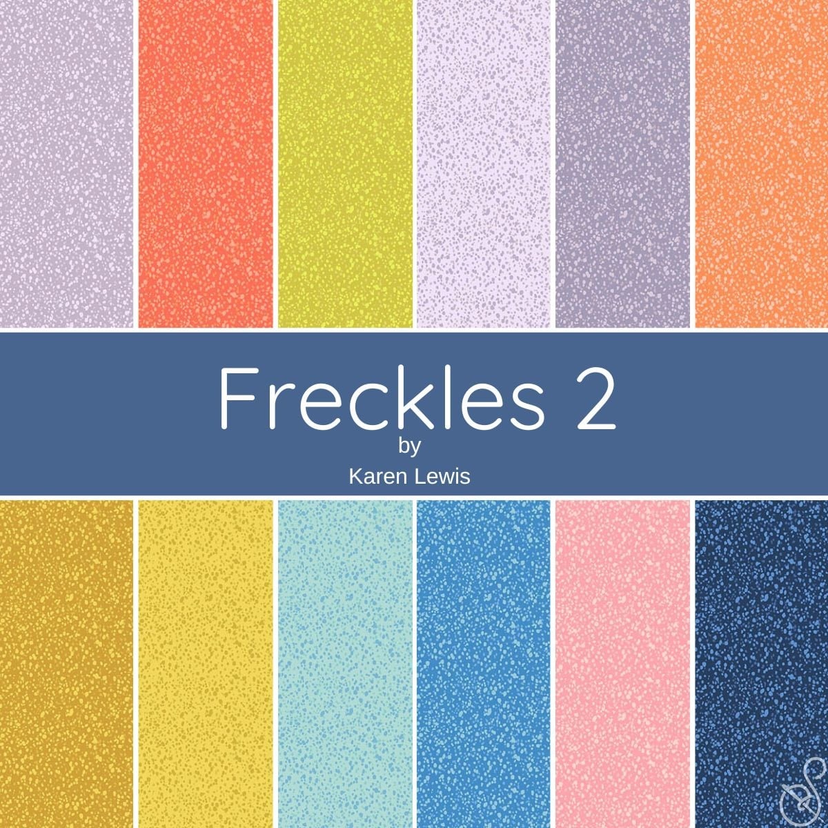 Charm Pack 5x5 Squares - Andover/Makower UK Freckles 2 By Karen Lewis - 40 5" Squares