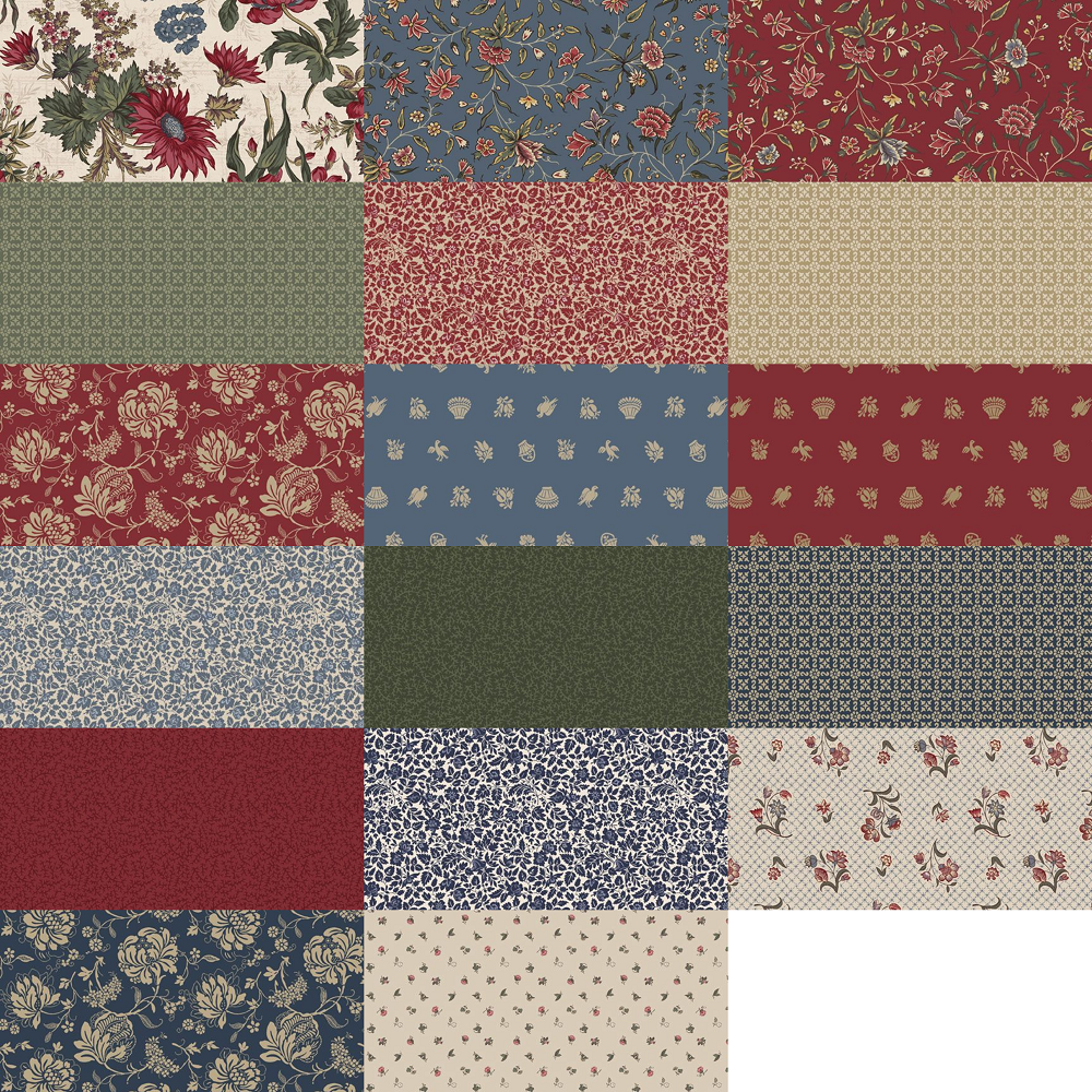 Marcus Fabrics - Freedom Rings (Smithsonian Institute) - 40 2.5" Strips/Jelly Roll