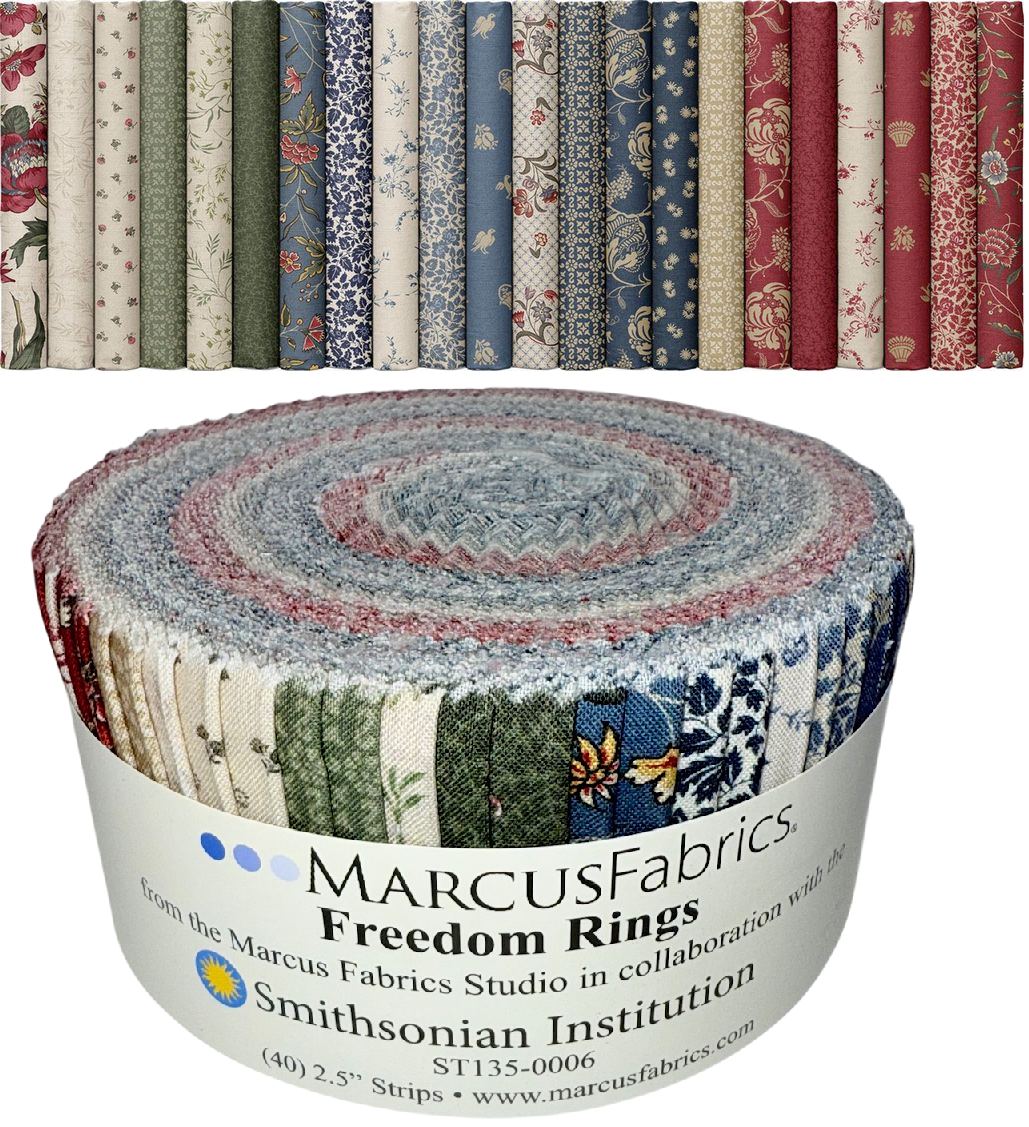 Marcus Fabrics - Freedom Rings (Smithsonian Institute) - 40 2.5" Strips/Jelly Roll