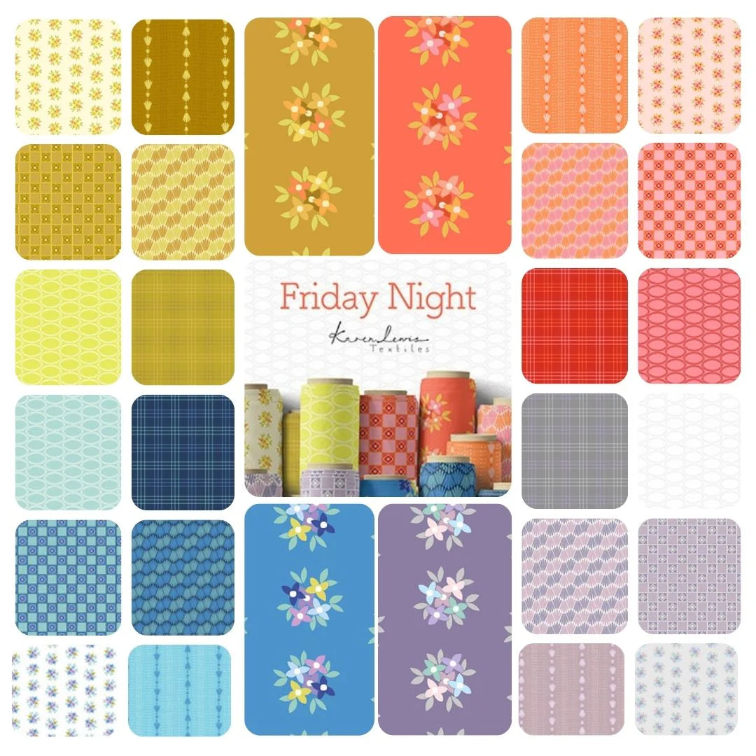 Andover/Makower UK - Friday Night Double Scoops - 40 2.5" Strips