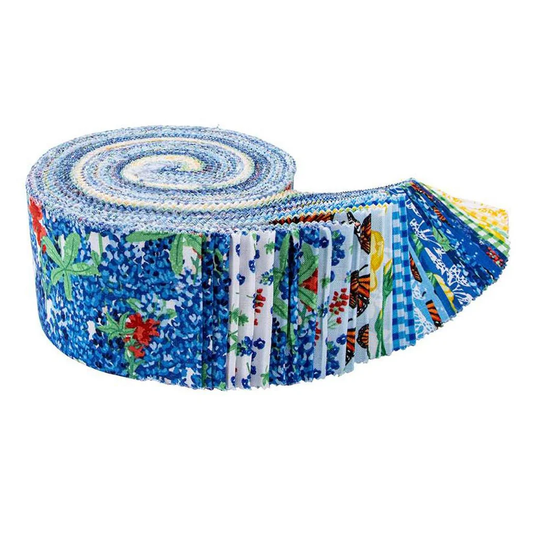 Riley Blake Friendship Florals - 40 Strip Rolie Polie