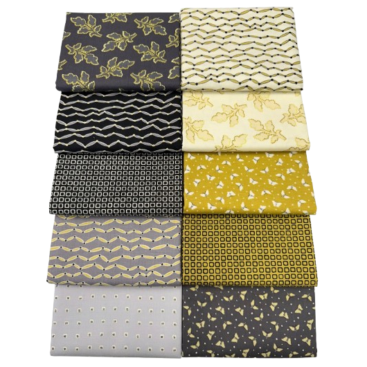 Andover/Makower UK "Frond" Half-yard Bundle - 10 Fabrics, 5 Total Yards