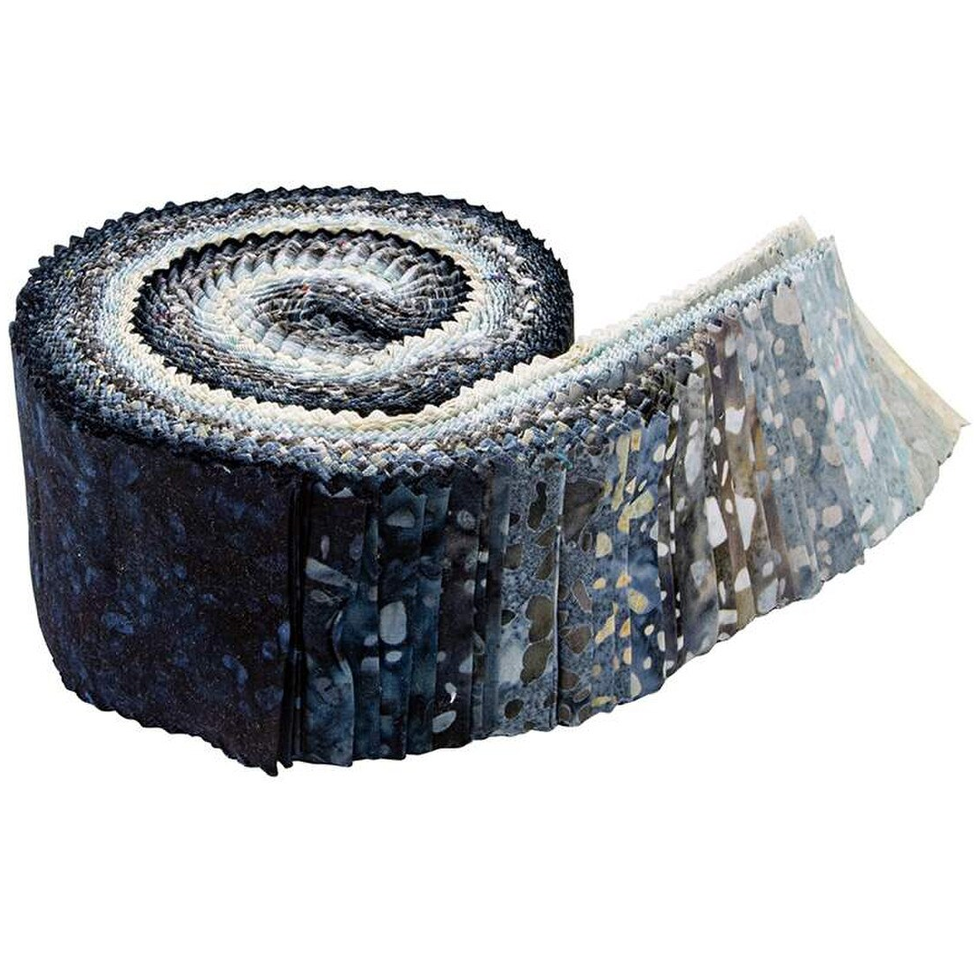 Riley Blake Frosty (Elementals Terrazzo) Batiks - 40 Strip Rolie Polie