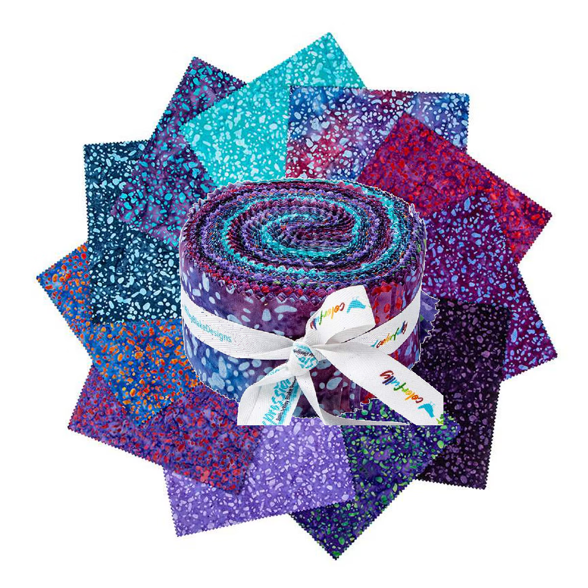 Riley Blake Berries (Elementals Terrazzo) Batiks - 40 Strip Rolie Polie