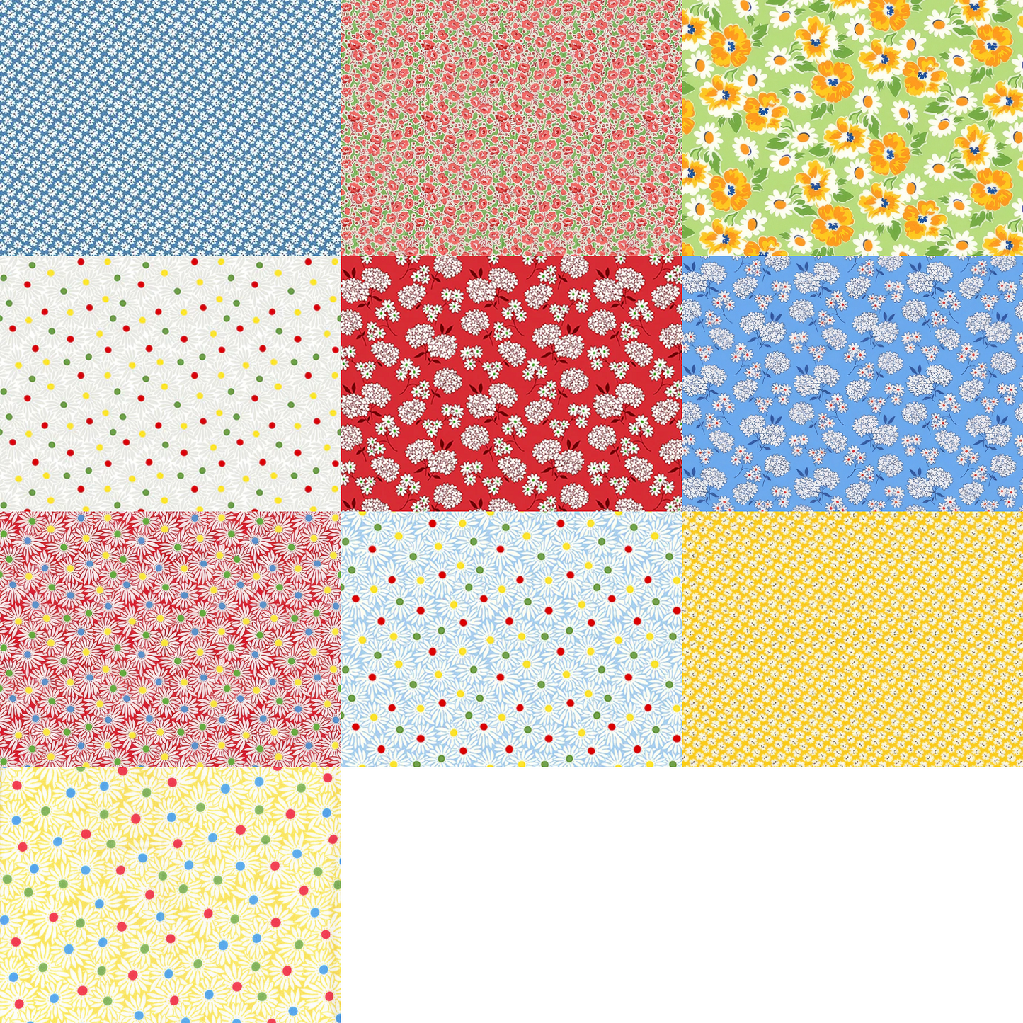 Windham Fabrics "Garden Party" Half-Yard Bundle - 10 Fabrics, 5 Total Yards
