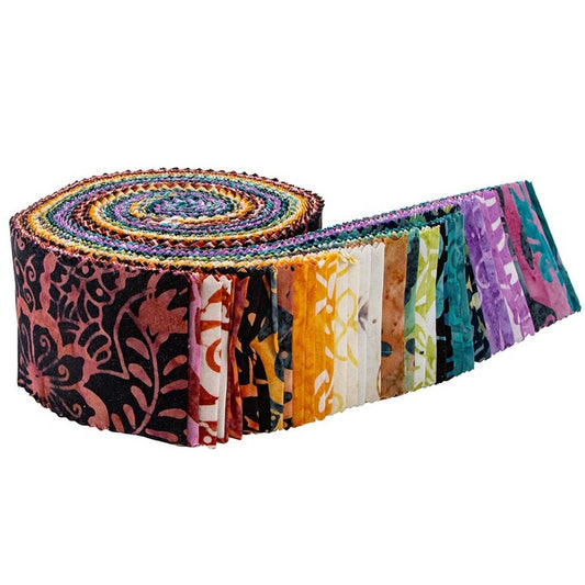 Riley Blake Garden Fresh Expressions Batiks - 40 Strip Rolie Polie