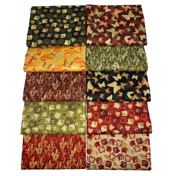 Choice "Golden Harvest" Half-yard Bundle - 10 Fabrics, 5 Total Yards