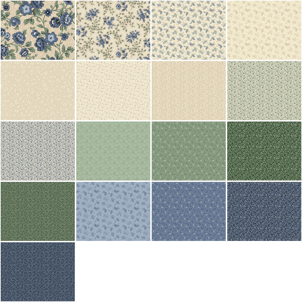 Marcus Fabrics - Grace Elizabeth By Carrie Quinn - 40 2.5" Strips