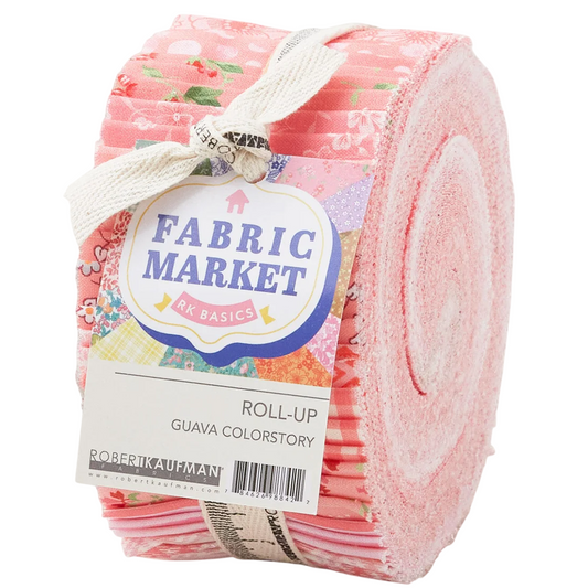 Robert Kaufman Fabric Market - Guava Roll-up - 40 Strip Roll