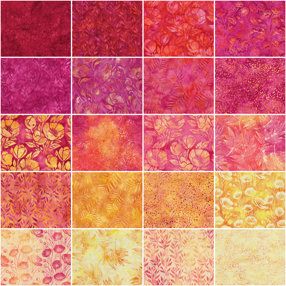 Island Batik - Hello Sunshine - 20 Fabrics, 40 Total Strips