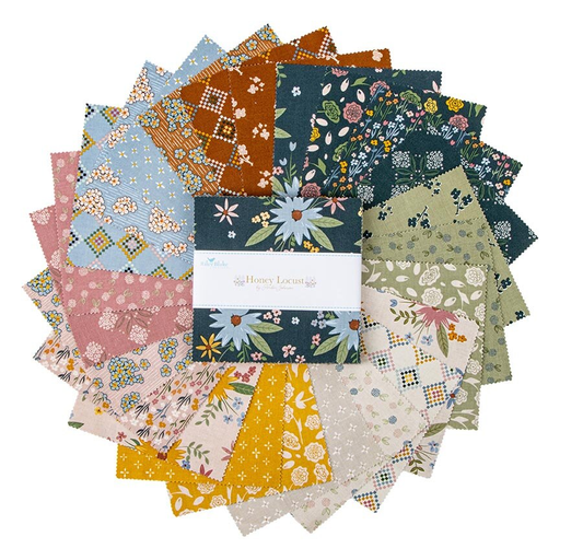 Charm Pack 5x5 Squares - Riley Blake Honey Locust 5-inch Stacker - 40 5" Squares