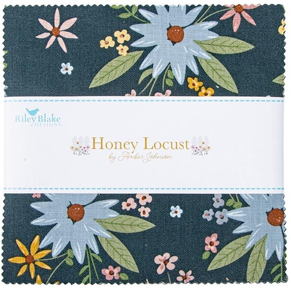 Charm Pack 5x5 Squares - Riley Blake Honey Locust 5-inch Stacker - 40 5" Squares