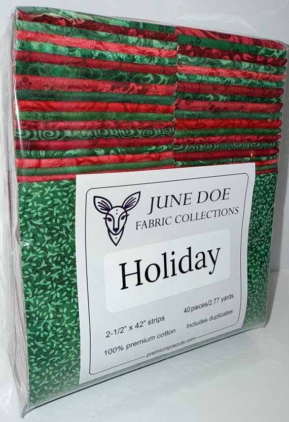 June Doe Fabric Collections - Holiday - 40-Strip Pack