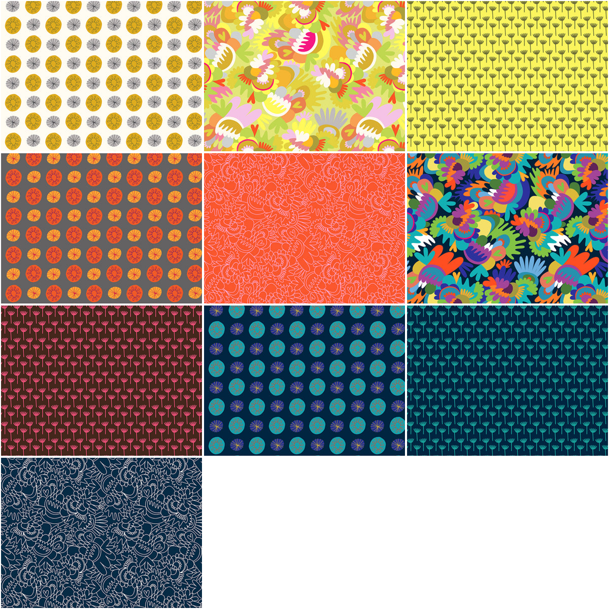 Windham Fabrics "Hothouse" Half-Yard Bundle - 10 Fabrics, 5 Total Yards