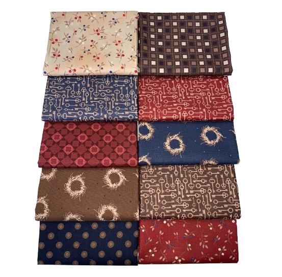 Riley Blake "Huckleberry Saltbox" Half-yard Bundle - 10 Fabrics, 5 Total Yards
