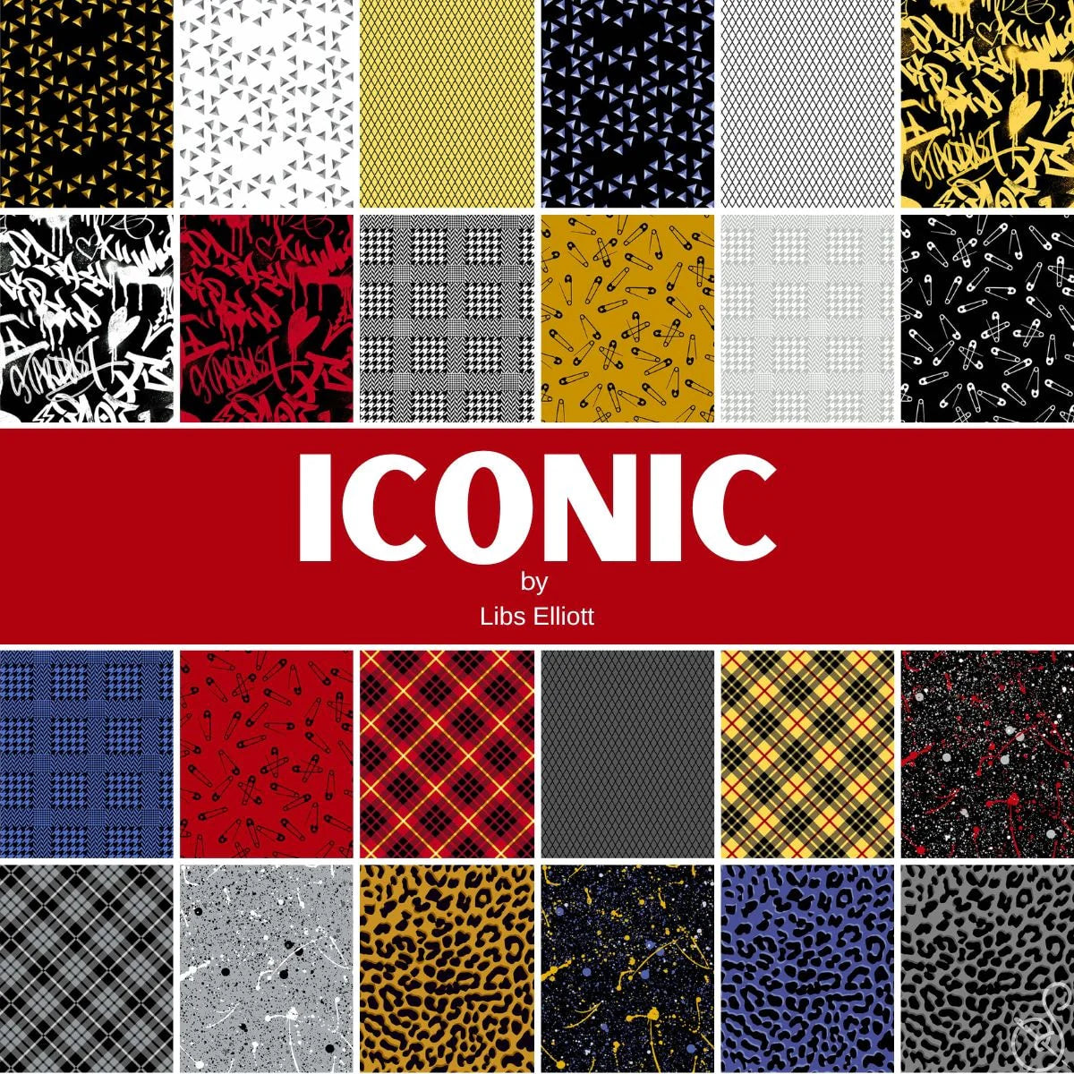 Charm Pack 5x5 Squares - Andover Iconic - 40 5" Squares