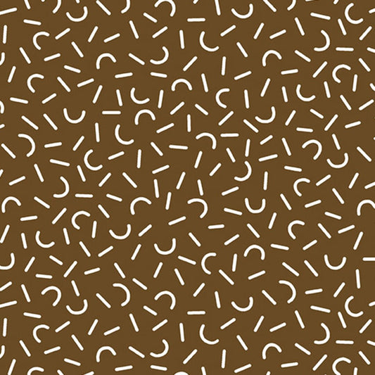 (5 yd) Andover/Makower UK Dear Diary CS-25 Cocoa Dashes