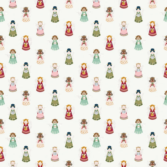 (3 yd) Riley Blake Christmas Village 12244 Off White Angels