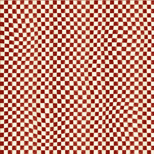 (3 yd) Clothworks Snovalley Red Check Y3873-82