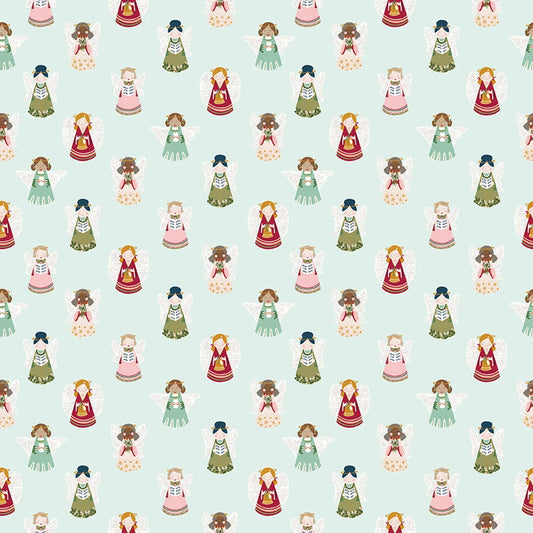 (3 yd) Riley Blake Christmas Village 12244 Mint Angels