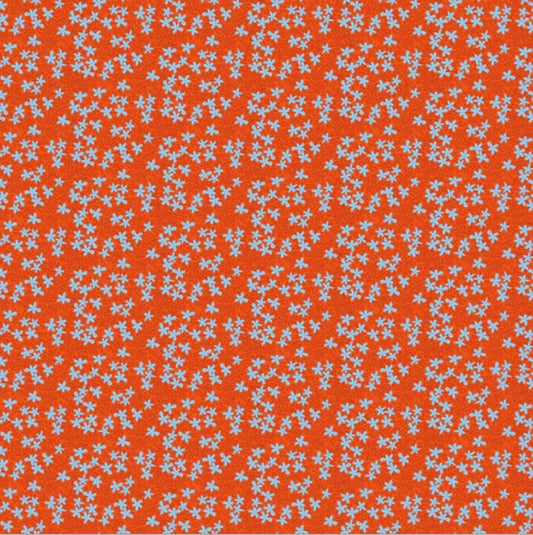 (5 yd) Clothworks Bird Brain Y3850-50 Light Brick Mini Floral