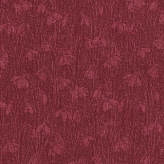 (5 yd) Riley Blake Liberty Fabrics Snowdrop Sienna Red 01666878A