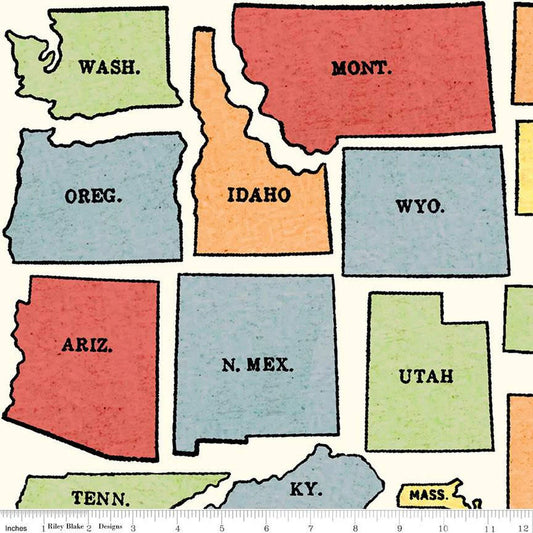 (5 yd) Riley Blake Old School C14957-Off White States