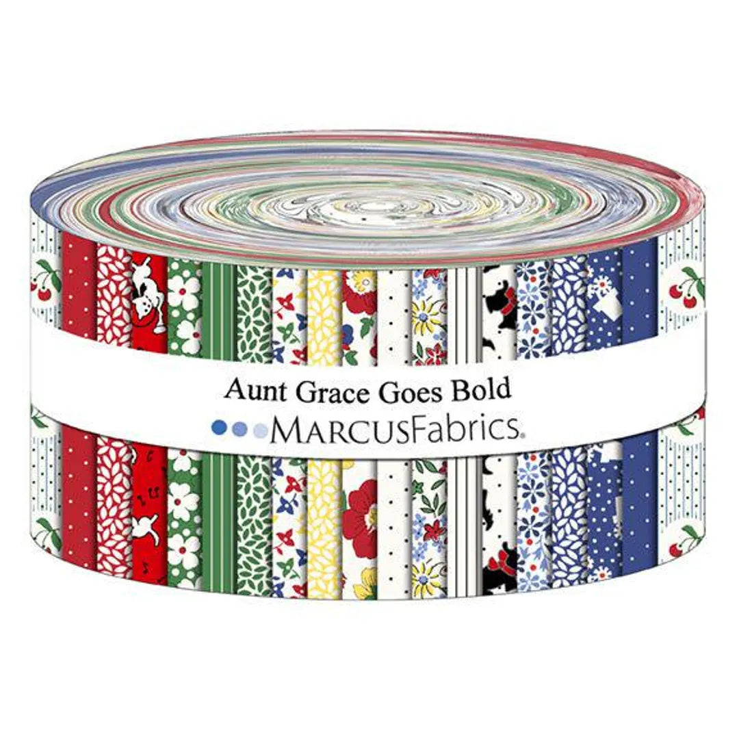 Marcus Fabrics - Aunt Grace Goes Bold by Judie Rothermel - 40 2.5" Strips