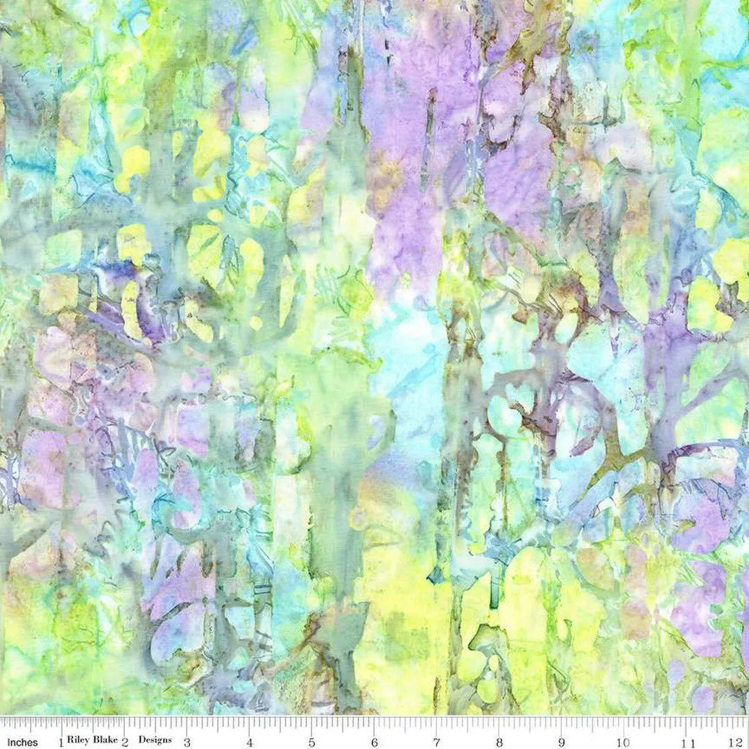 (3.5 yd) Riley Blake Express Yourself! Batiks Lilac Mint BT23075-182
