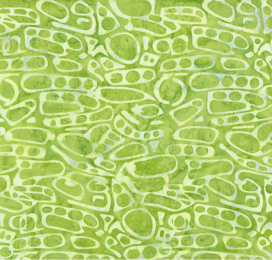 (2 yd) Riley Blake Expressions Batiks Geometric Splash BT23204-313 Chartreuse