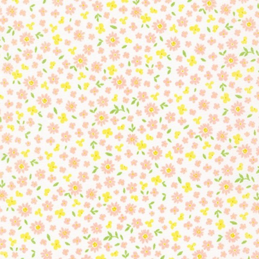 (1.5 yd) Robert Kaufman Handworks Home DH-10032L-A Pink Daisy