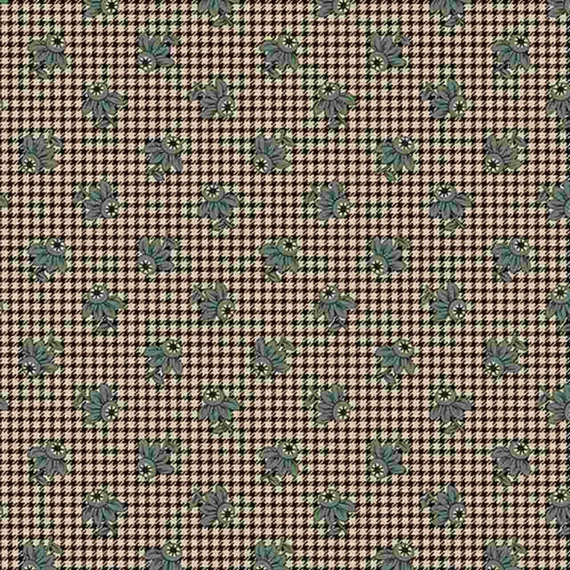 (5 yd) Marcus Fabrics Midnight Lace Flower Check Cream R220334