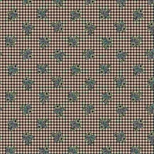 (4.5 yd) Marcus Fabrics Midnight Lace Flower Check Cream R220334