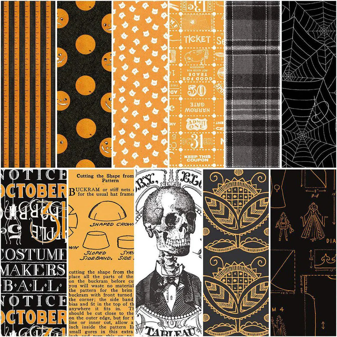 Charm Pack 5x5 Squares - Riley Blake Costume Maker's Act II 5-inch Stacker - 40 5" Squares
