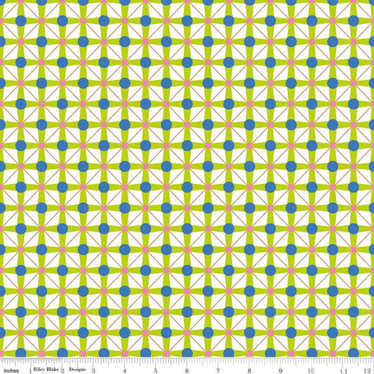 (5 yd) Riley Blake Celebrate C15332 Lime Geo