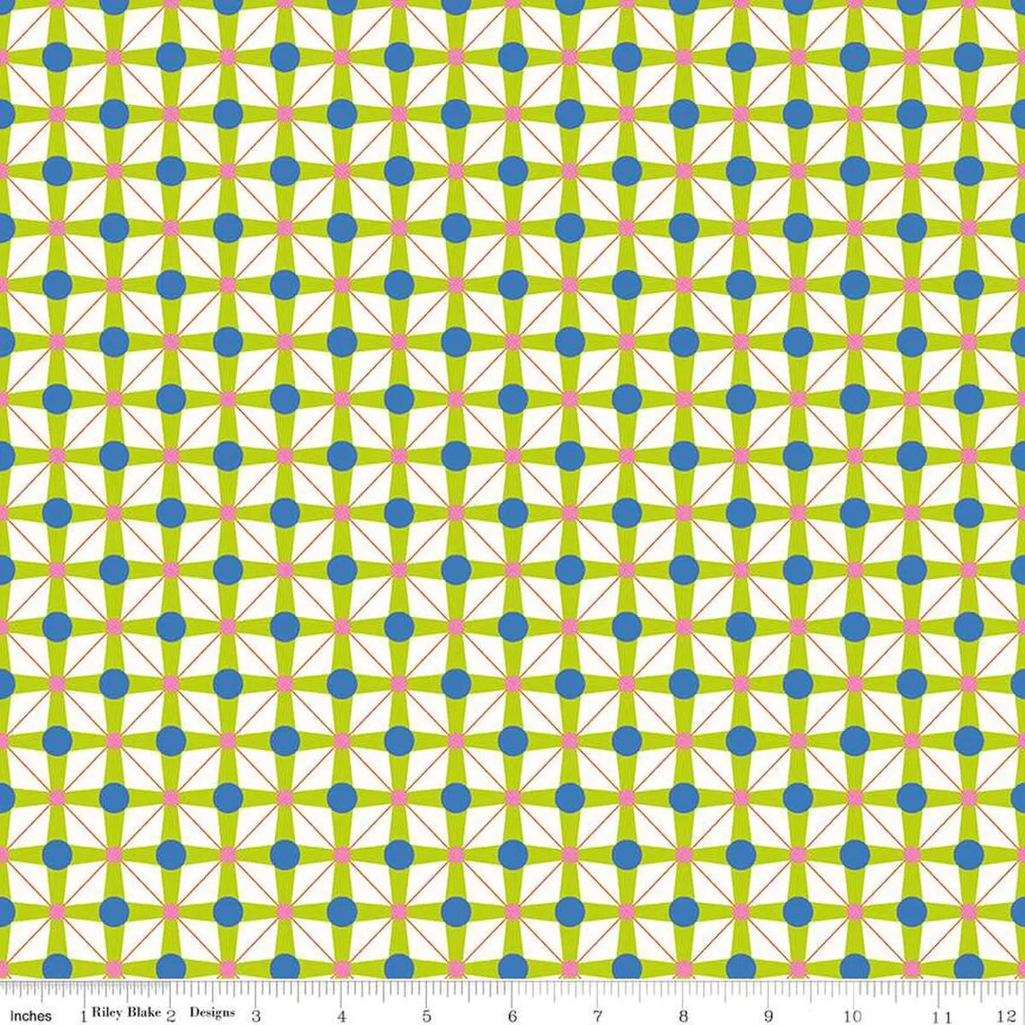 (4.5 yd) Riley Blake Celebrate C15332 Lime Geo