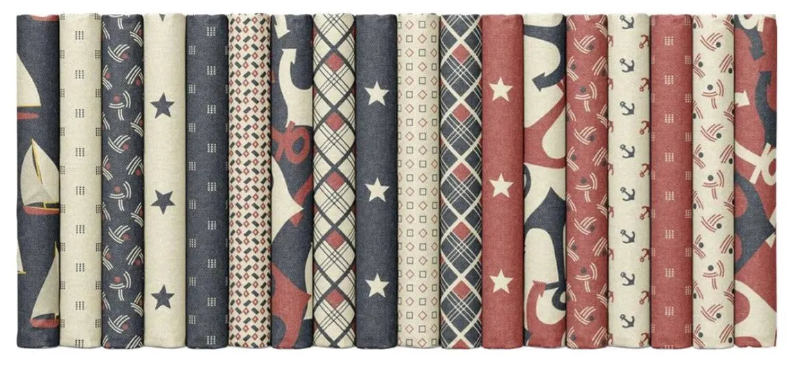 Marcus Fabrics - Regatta by Dierdre Coughlin - 40 2.5" Strips/Jelly Roll