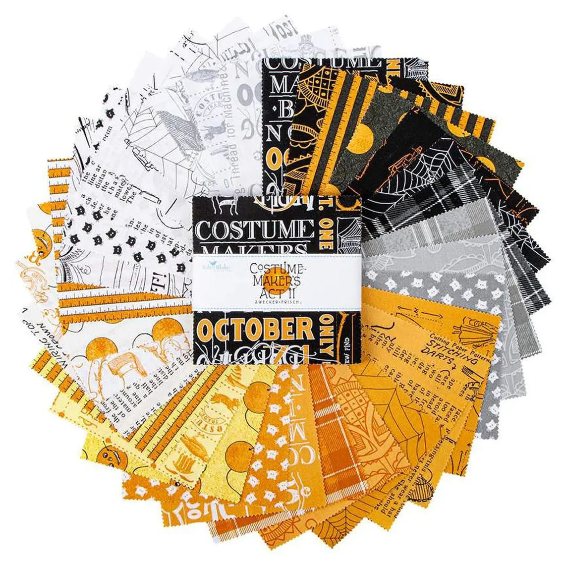 Charm Pack 5x5 Squares - Riley Blake Costume Maker's Act II 5-inch Stacker - 40 5" Squares