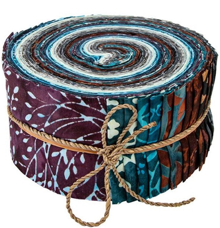 Riley Blake Divine Vines Expressions Batiks Hand Dyes - 40 Strip Rolie Polie