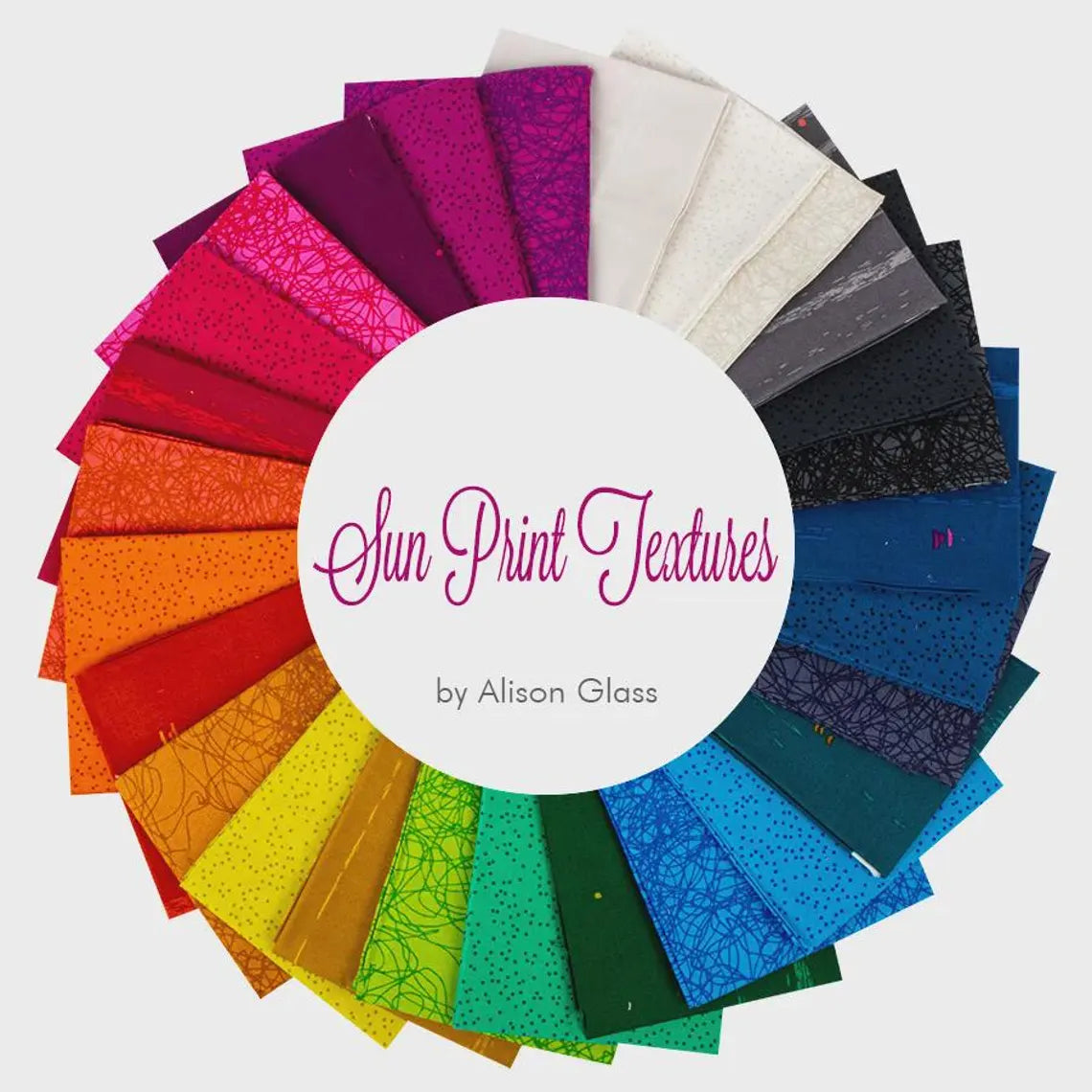 Charm Pack 5x5 Squares - Andover Sun Print Textures - 40 5" Squares