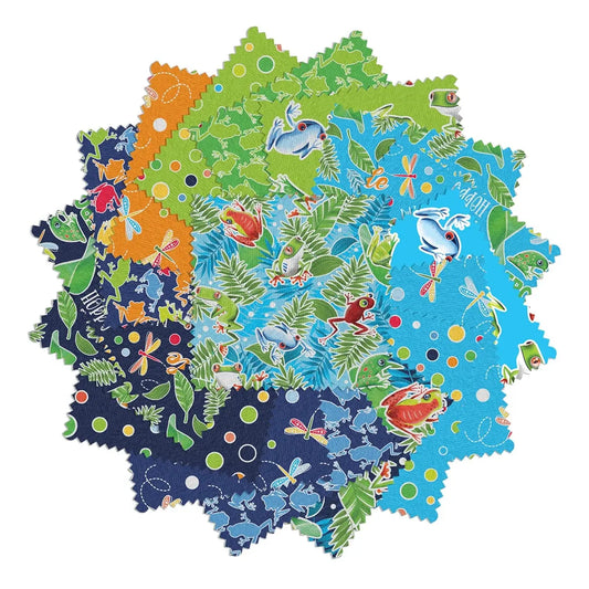 Charm Pack 5x5 Squares - Benartex Rainforest Glow - 40 5" Squares