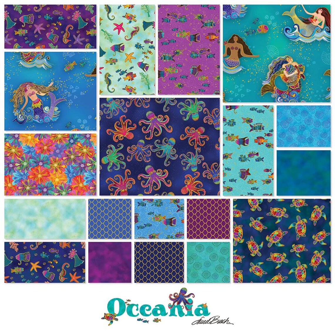 Clothworks - Oceania by Laurel Burch - 40 Strip Roll