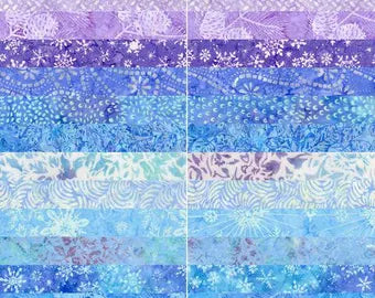 Timeless Treasures Tonga Batiks - Crystal - 40 2.5" Strip Pack