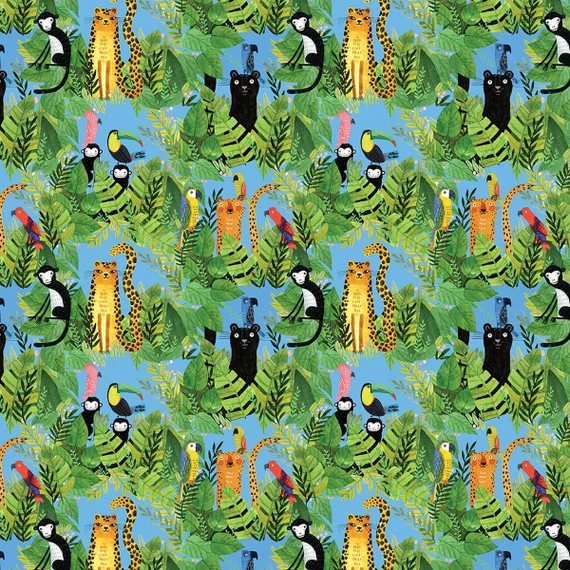Benartex "Safari Fun" Half-Yard Bundle - 10 Fabrics, 5 Total Yards