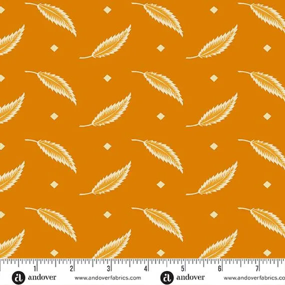 Andover "Indigo Cheddar" Half-yard Bundle - 10 Fabrics, 5 Total Yards